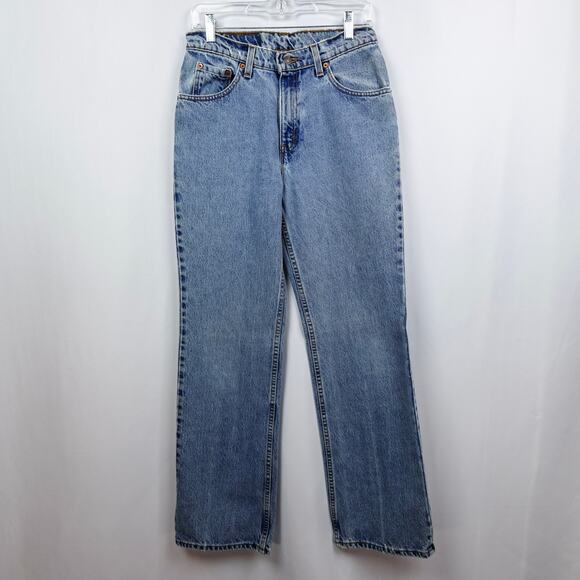 Vintage 90s Levi's 517 Bootcut Jeans Sz 11 Medium Blue Denim USA Red Tab Juniors - Picture 1 of 14